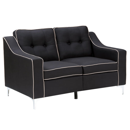 Furniture of America Glenda Stationary Fabric Loveseat CM6850BK-LV IMAGE 1
