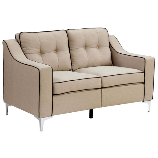 Furniture of America Glenda Stationary Fabric Loveseat CM6850BG-LV IMAGE 1