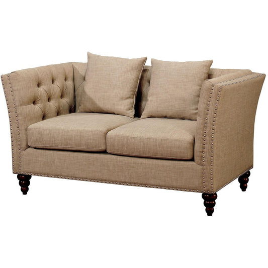 Furniture of America Imani Stationary Fabric Loveseat CM6860-LV IMAGE 1