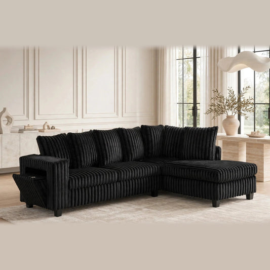 515 sectional - black