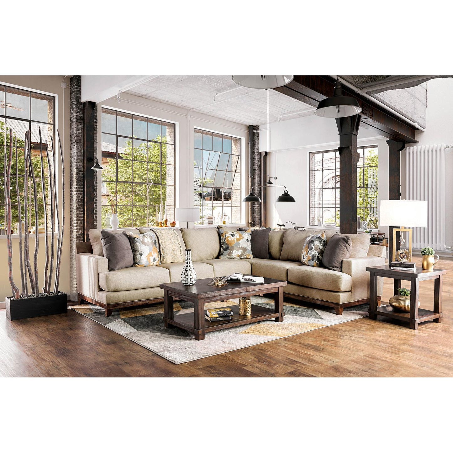 Furniture of America Lazzaro Fabric 3 pc Sectional SM1115-SECT IMAGE 5