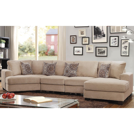 Furniture of America Amelia Fabric 4 pc Sectional CM6372-SECT IMAGE 1
