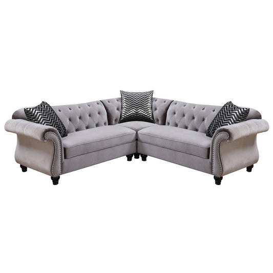 Furniture of America Jolanda II Fabric 3 pc Sectional CM6158GY-SET IMAGE 1