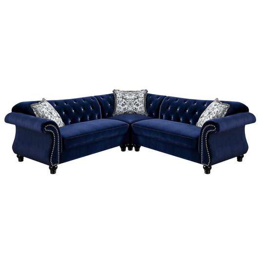 Furniture of America Jolanda II Fabric 3 pc Sectional CM6158BL-SET IMAGE 1