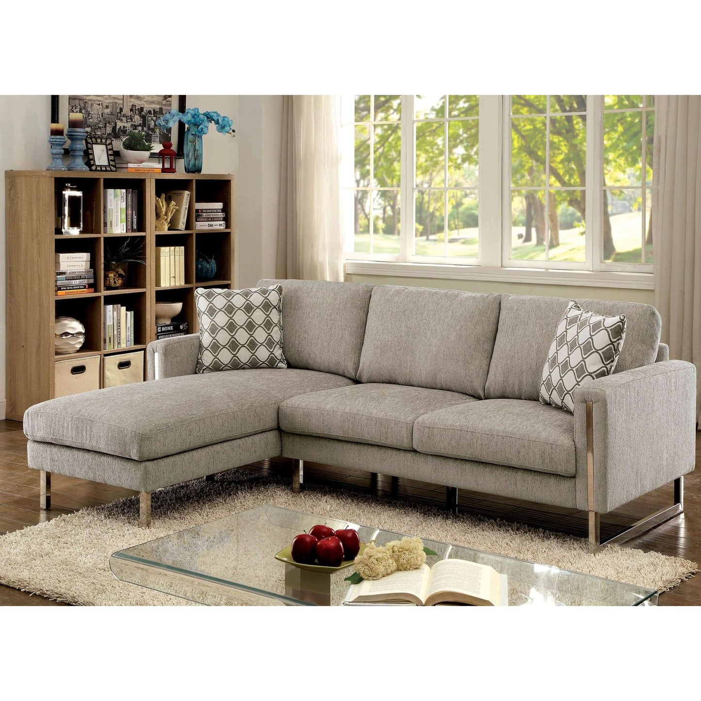 Furniture of America Hera Fabric 2 pc Sectional CM6857-SECTIONAL IMAGE 2