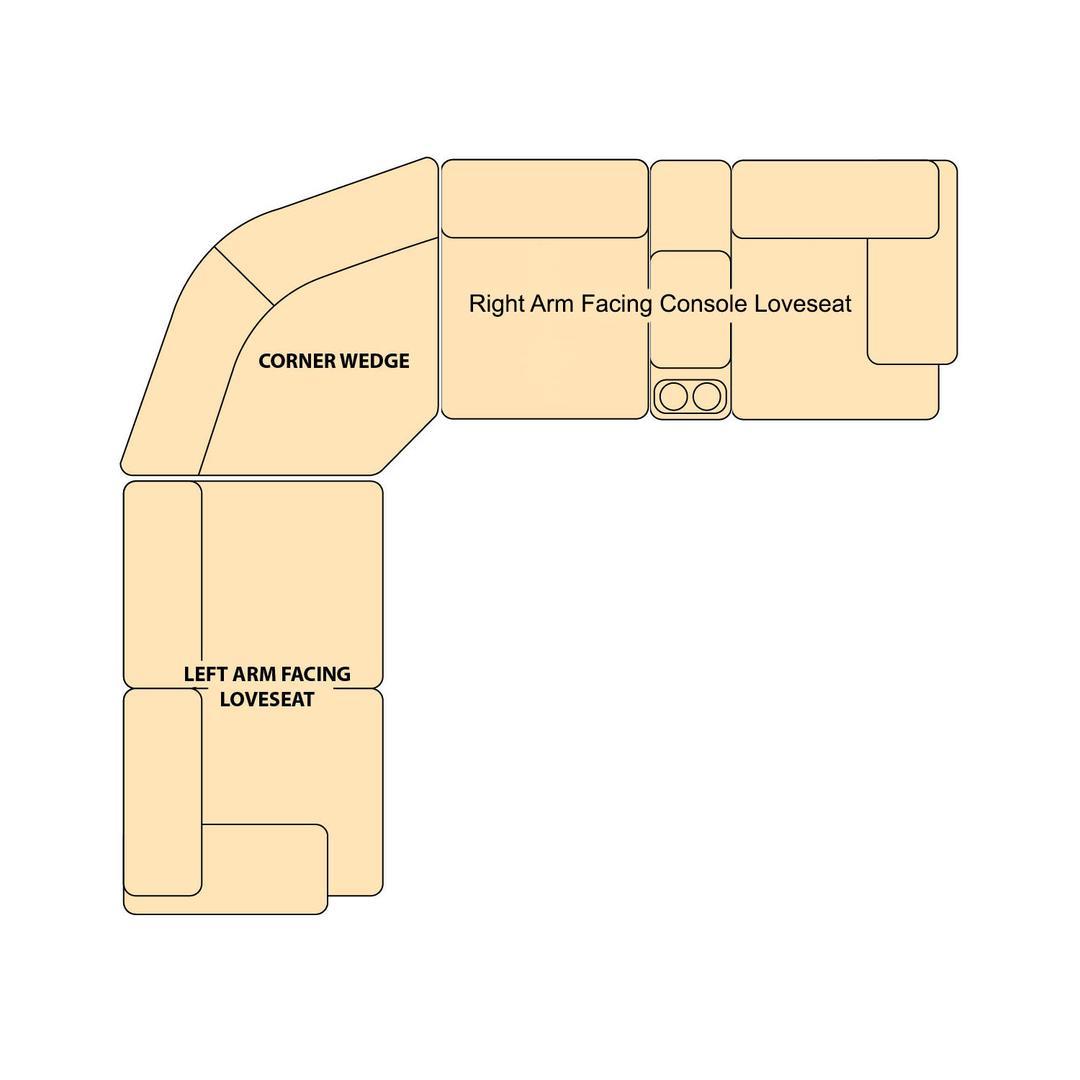 Furniture of America Karlee II Reclining Leather Look 3 pc Sectional CM6989-SECTIONAL IMAGE 3