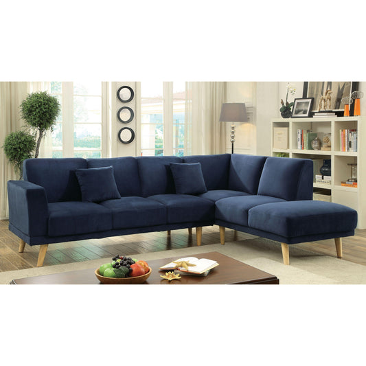 Furniture of America Hagen Fabric 2 pc Sectional CM6799NV-SECTIONAL IMAGE 1