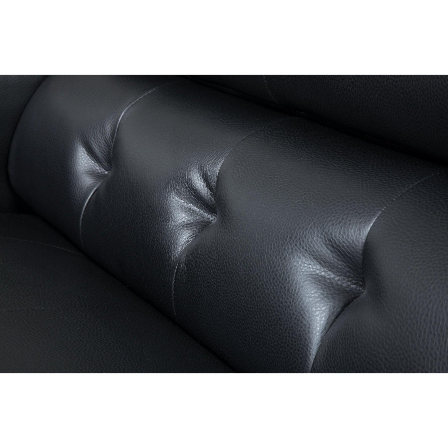 Furniture of America Floria Bonded Leather Match 2 pc Sectional CM6122BK-PK IMAGE 2