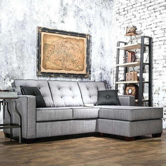 Furniture of America Ravel II Fabric 2 pc Sectional SM8851-SECTIONAL IMAGE 1