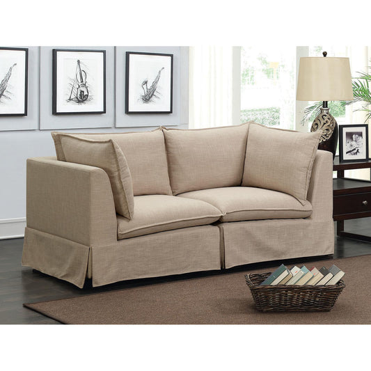 Furniture of America Joelle Fabric 2 pc Sectional CM6206-LV-2SEAT IMAGE 1