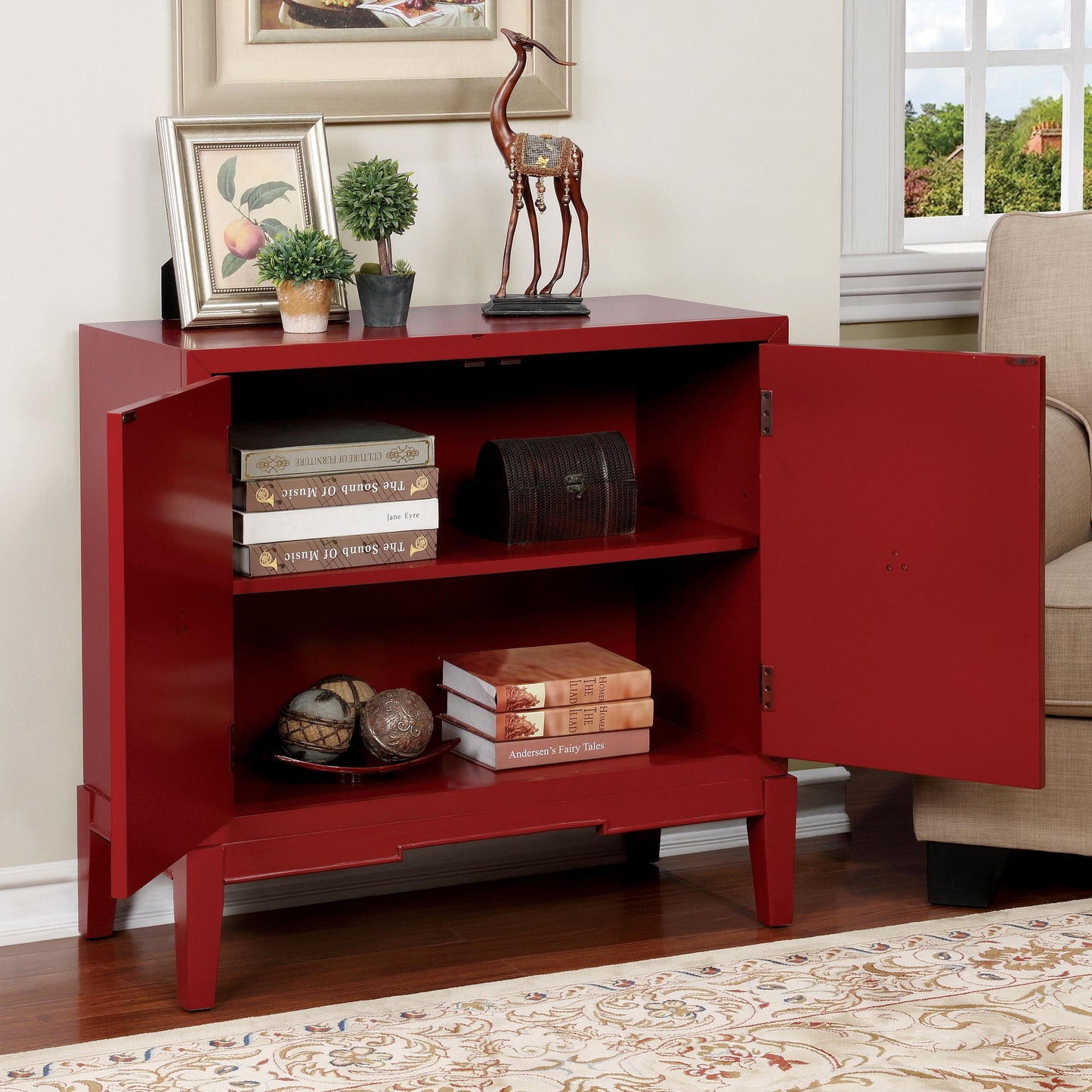Furniture of America Accent Cabinets Chests CM-AC304RD IMAGE 3