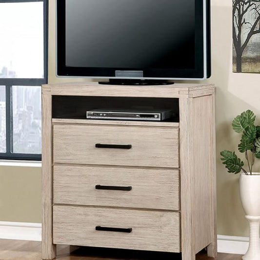 Furniture of America Strasburg 5-Drawer Media Chest CM7382WH-TV IMAGE 1