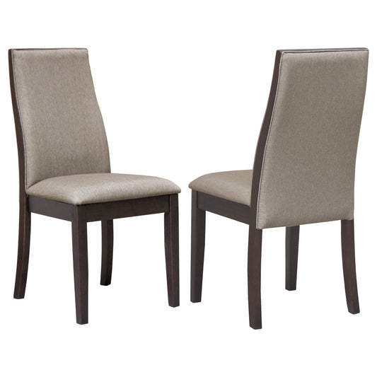 Coaster Furniture Spring Creek 106583 Upholstered Dining Chair - Taupe (Set of 2) IMAGE 1