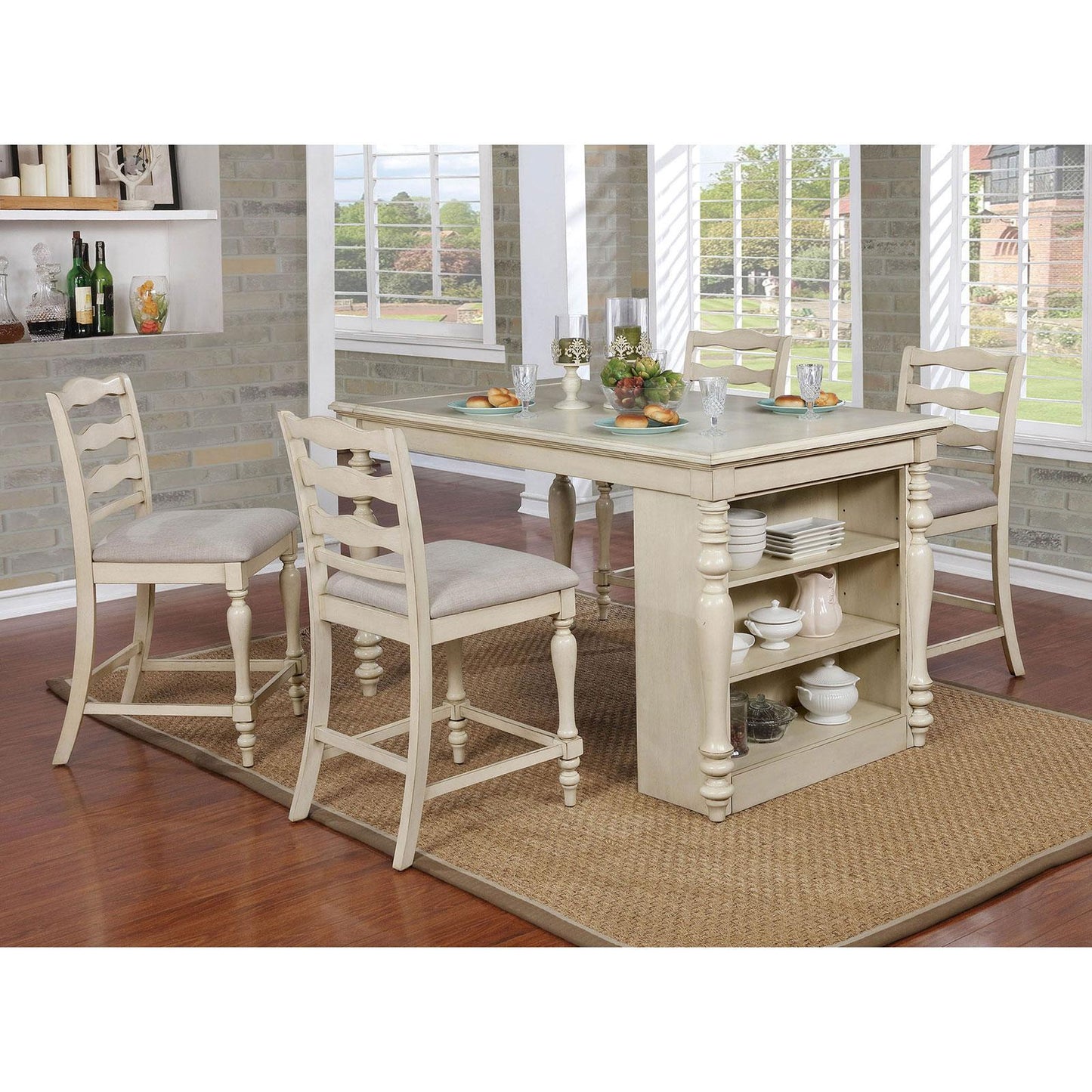 Furniture of America Theresa Counter Height Dining Table CM3912PT IMAGE 7