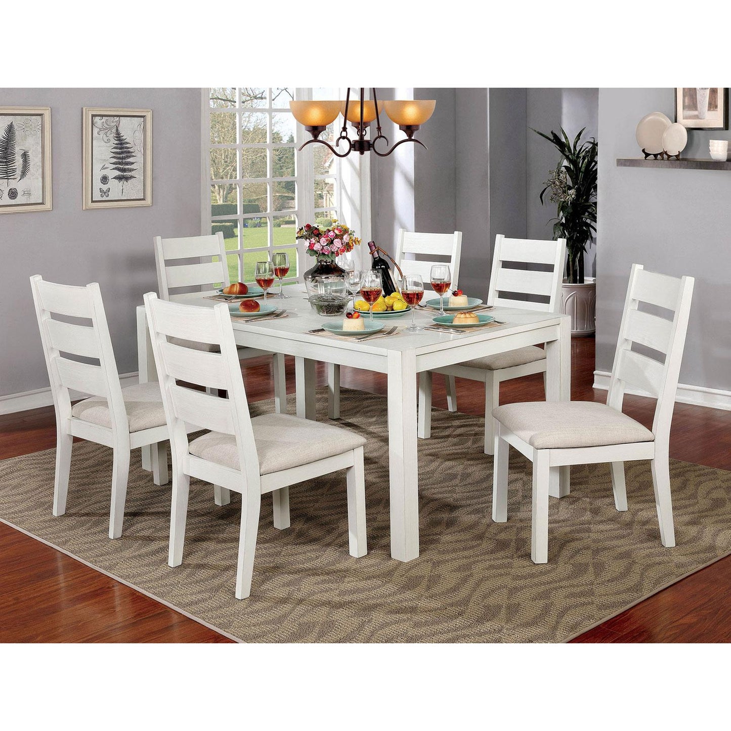 Furniture of America Glenfield Dining Table CM3882T IMAGE 4