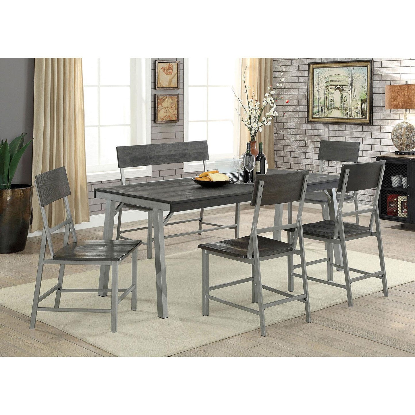 Furniture of America Nunez Counter Height Dining Bench CM3921BN IMAGE 4