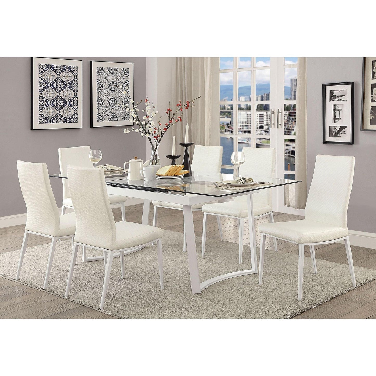 Furniture of America Miriam Dining Chair CM3383W-WH-SC-2PK IMAGE 5