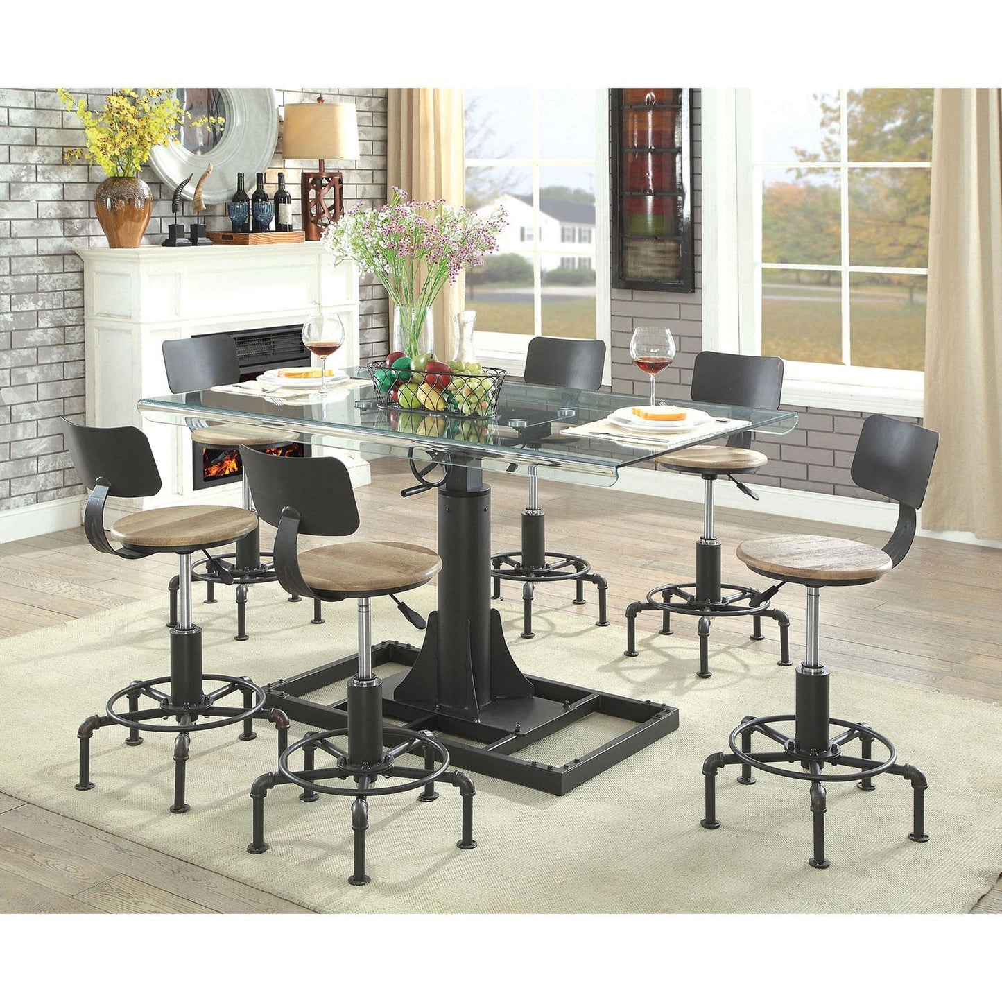 Furniture of America Killick Counter Height Dining Table CM3374T-TABLE IMAGE 4
