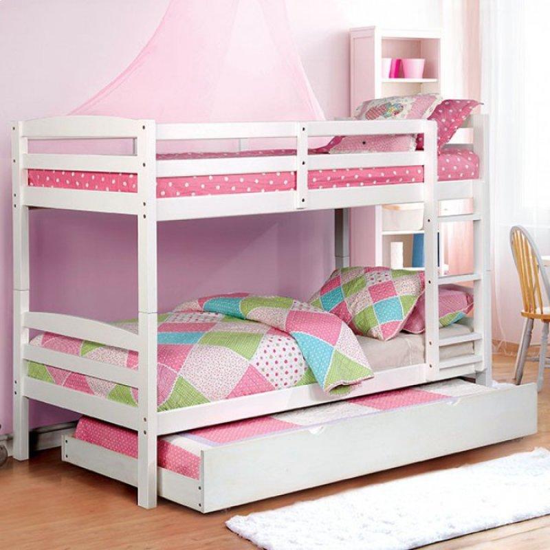 Furniture of America Kids Beds Bunk Bed CM-BK634WH-TF-BED IMAGE 2