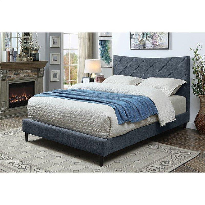 Furniture of America Estarra Full Upholstered Platform Bed CM7073BL-F-BED IMAGE 2