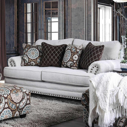 Furniture of America Amani Stationary Fabric Loveseat SM8120-LV IMAGE 1