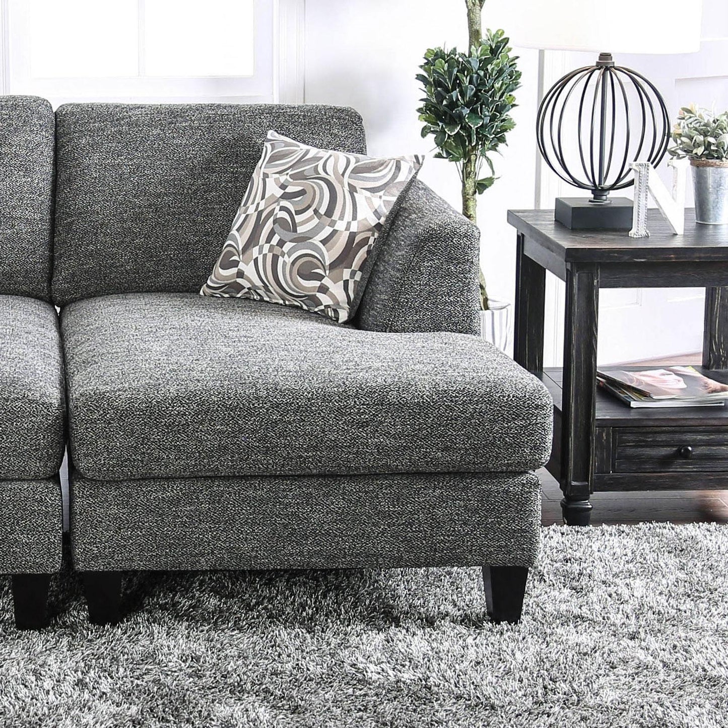 Furniture of America Lowry CM6363-SET Sectional w/ Ottoman IMAGE 7
