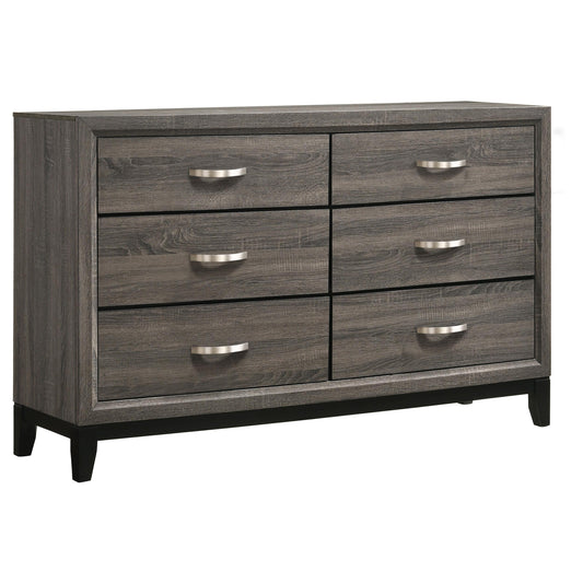 Coaster Furniture Watson 212423 6-Drawer Dresser - Grey Oak IMAGE 1