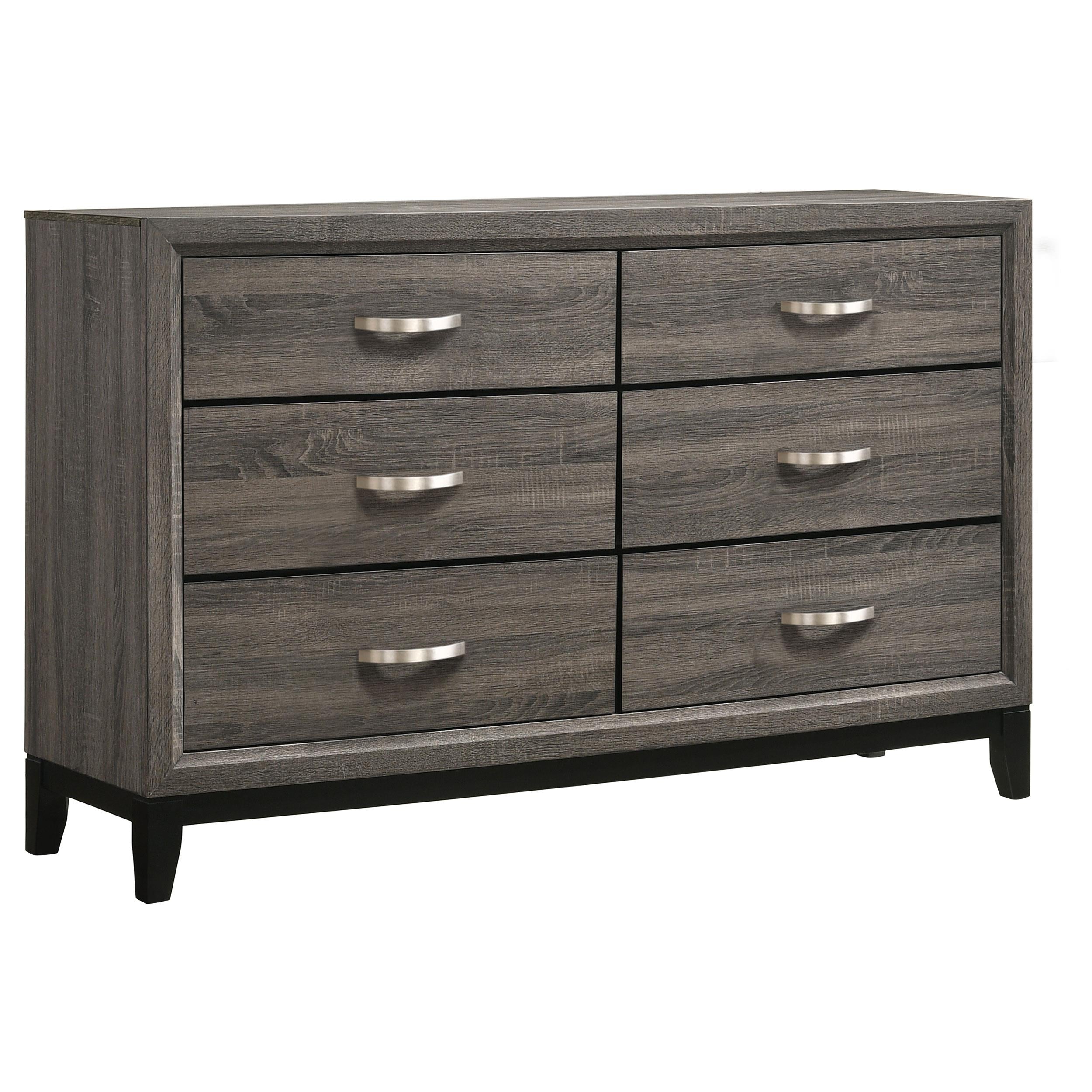 Coaster Furniture Watson 212423 6-Drawer Dresser - Grey Oak IMAGE 1