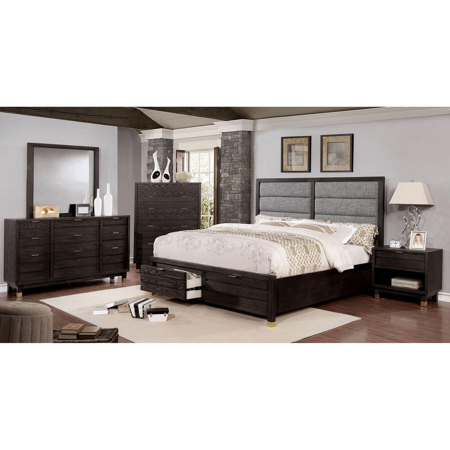 Furniture of America Bryony Queen Panel Bed with CM7511DR-Q-BED IMAGE 5