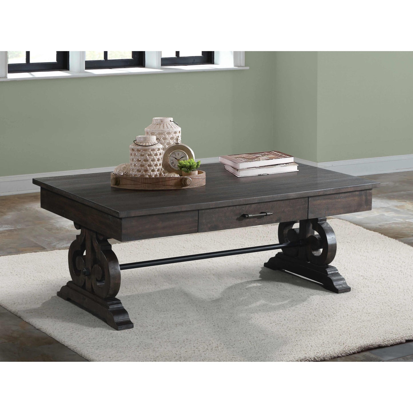 Elements International Stone Coffee Table TST100CT IMAGE 4