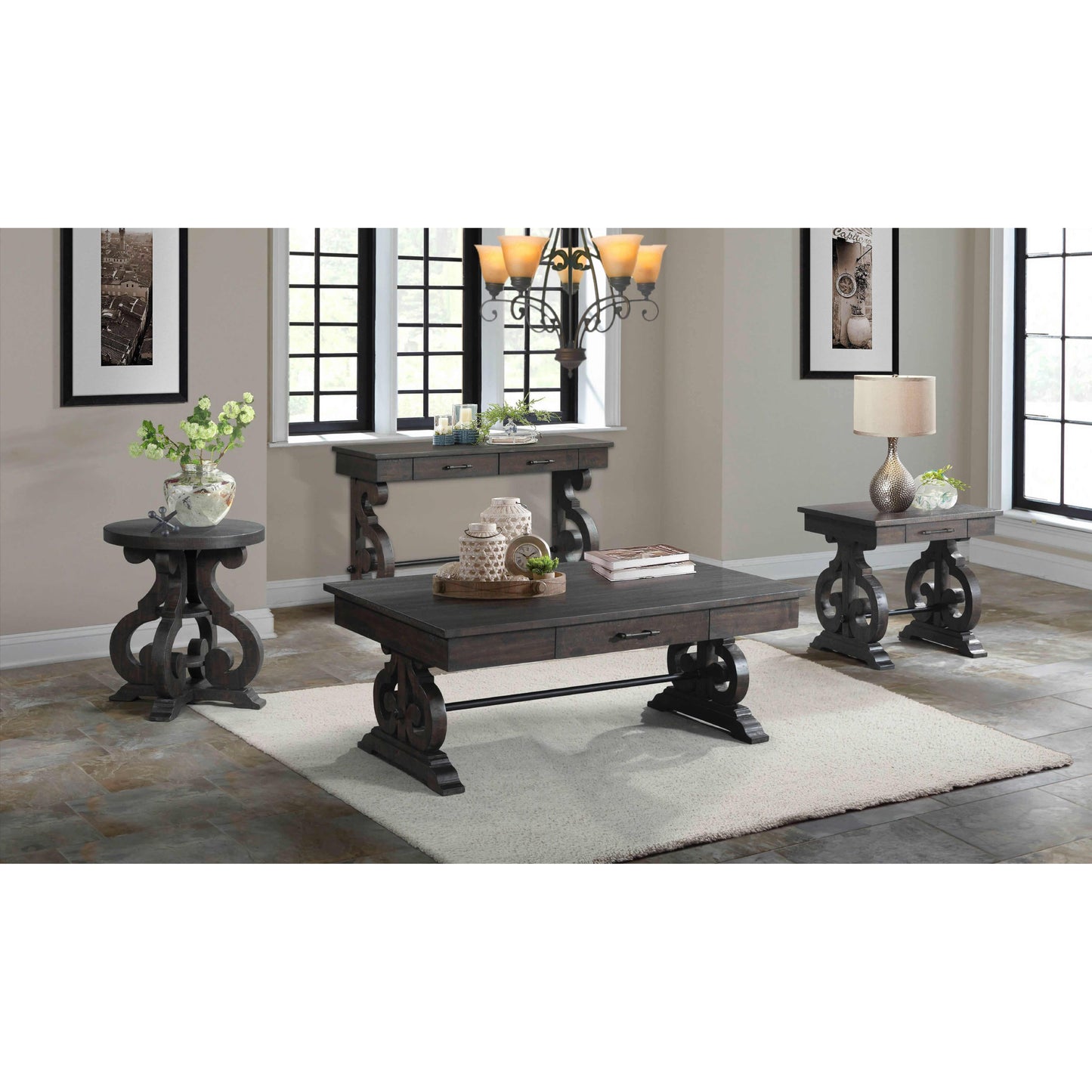 Elements International Stone Coffee Table TST100CT IMAGE 5