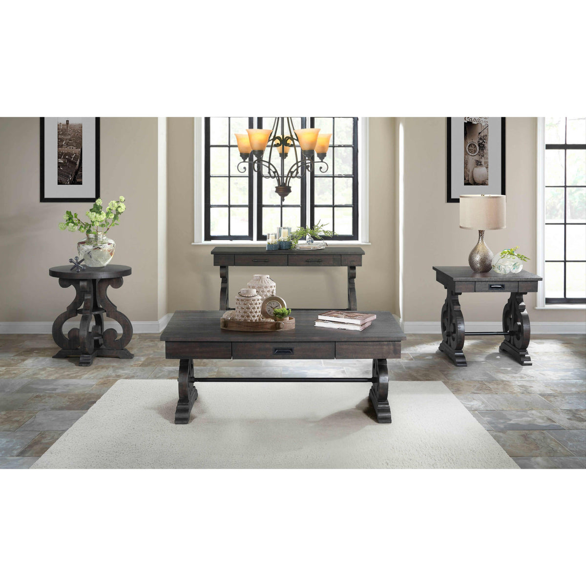Elements International Stone Coffee Table TST100CT IMAGE 6