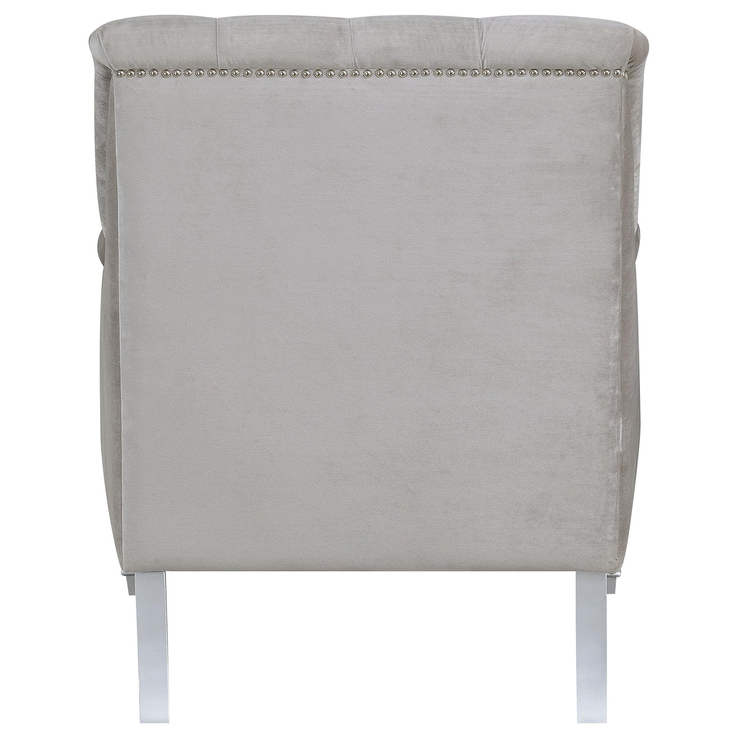 Coaster Furniture Avonlea 508463 Velvet Upholstered Sloped Arm Chair - Grey Velvet IMAGE 6