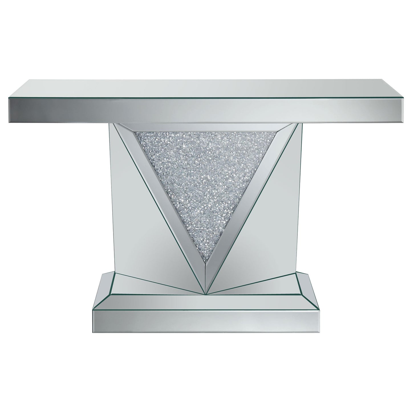 Coaster Furniture Amore 722509 Mirrored Acrylic Entryway Sofa Console Table - Silver IMAGE 2
