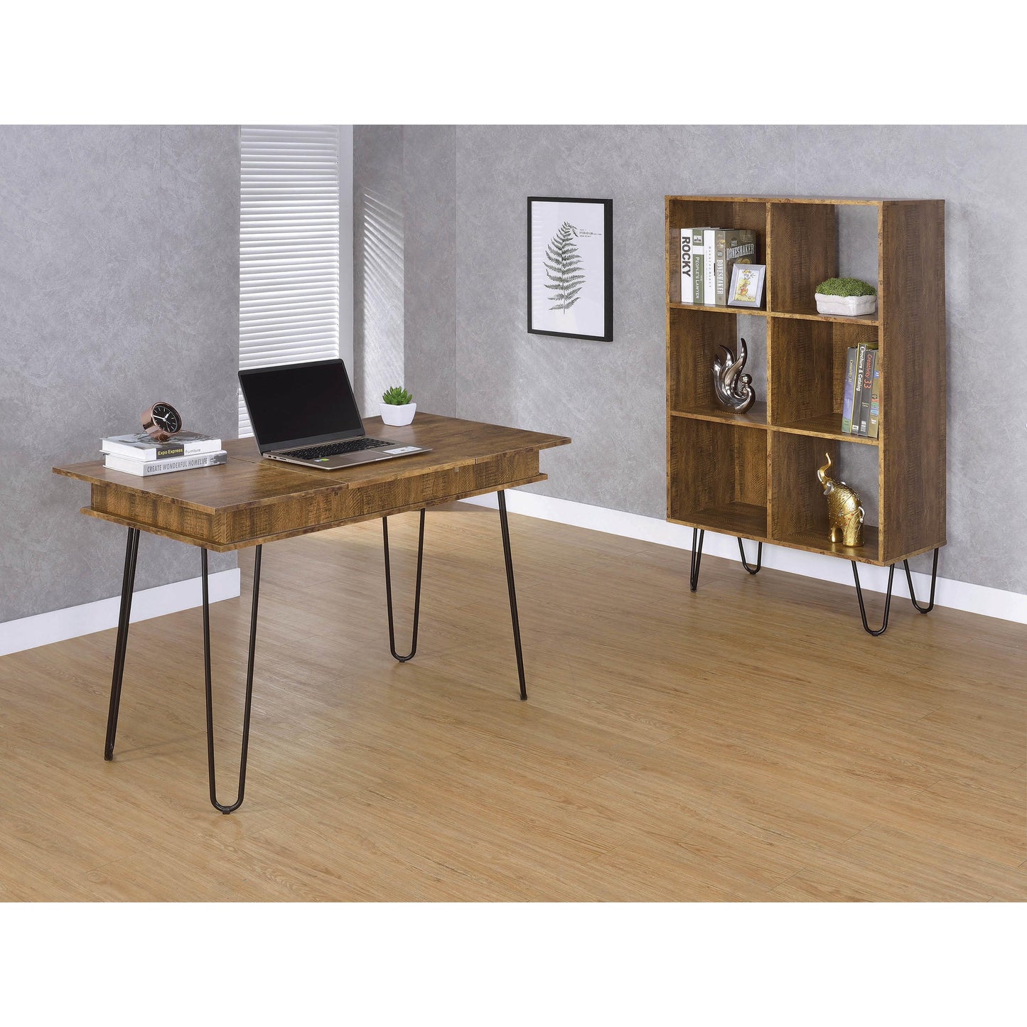 Coaster Furniture Sheeran 802011 47-inch Writing Desk with Storage - Rustic Amber IMAGE 12