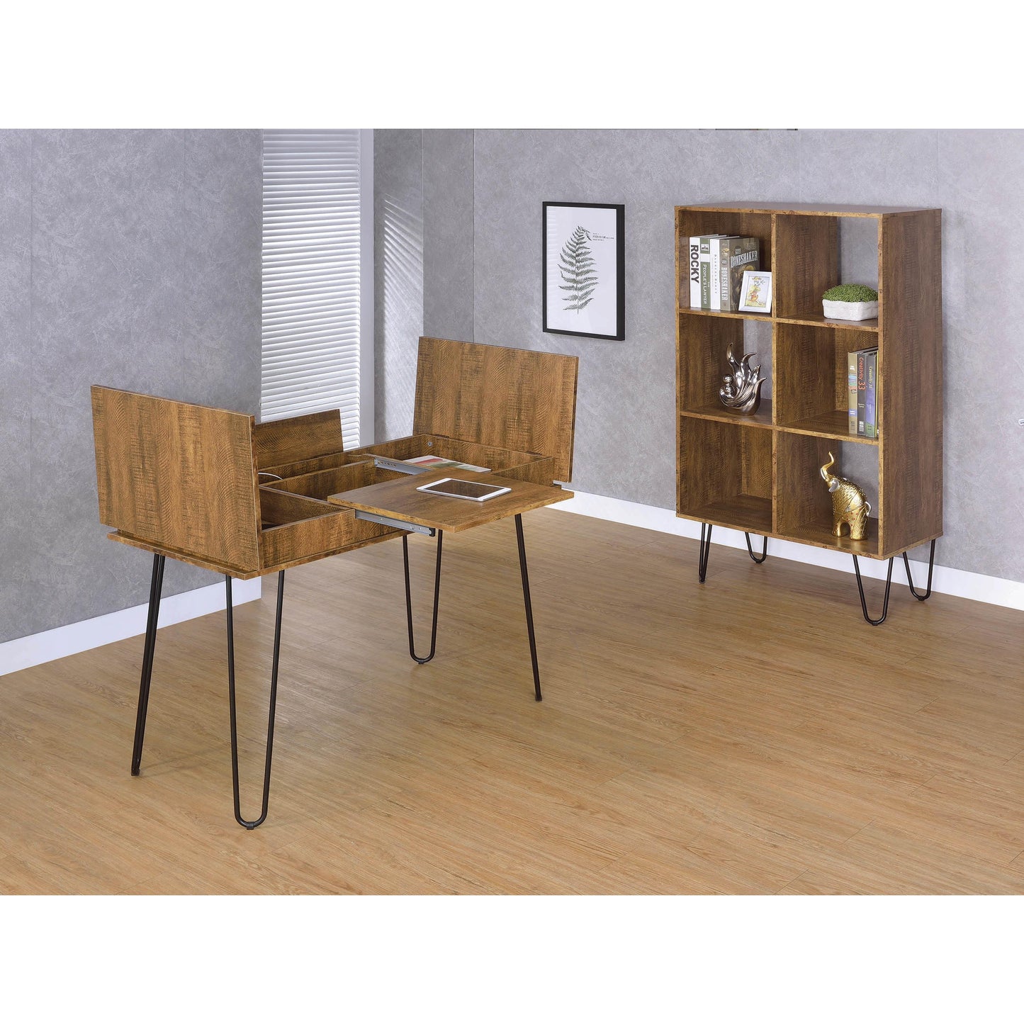 Coaster Furniture Sheeran 802011 47-inch Writing Desk with Storage - Rustic Amber IMAGE 13