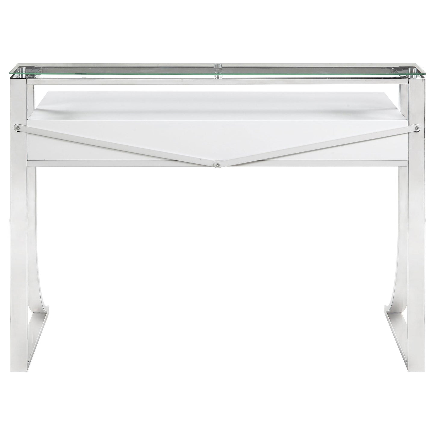 Coaster Furniture Gemma 802141 48-inch 2-Drawer Writing Desk - White High Gloss IMAGE 6