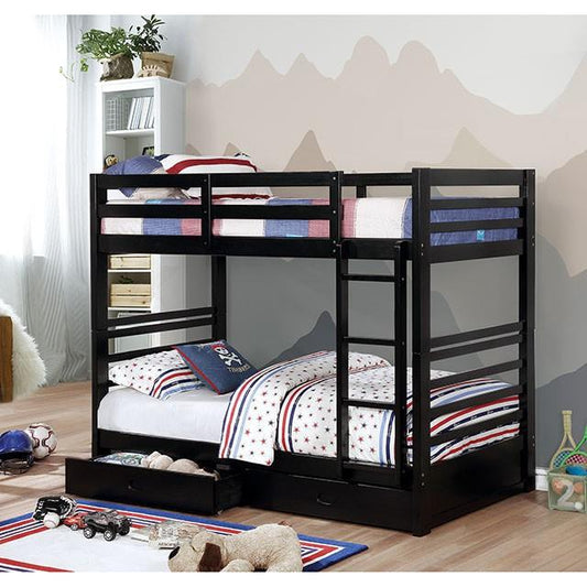 Furniture of America California CM-BK588T-BK Twin/Twin Bunk Bed IMAGE 1