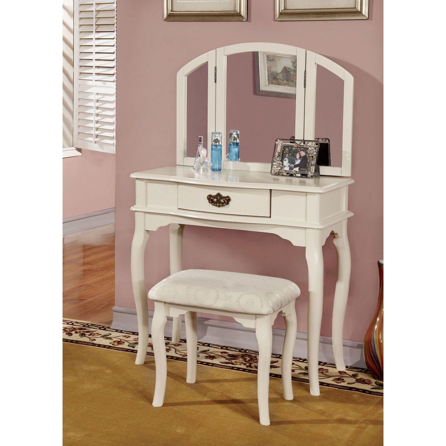 Furniture of America Kids Bedroom Accents Vanity Set CM-DK6491WH IMAGE 1