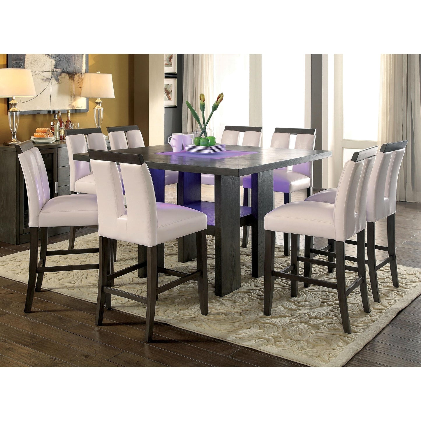 Furniture of America Luminar II Counter Height Chair CM3559GY-PC-2PK IMAGE 4