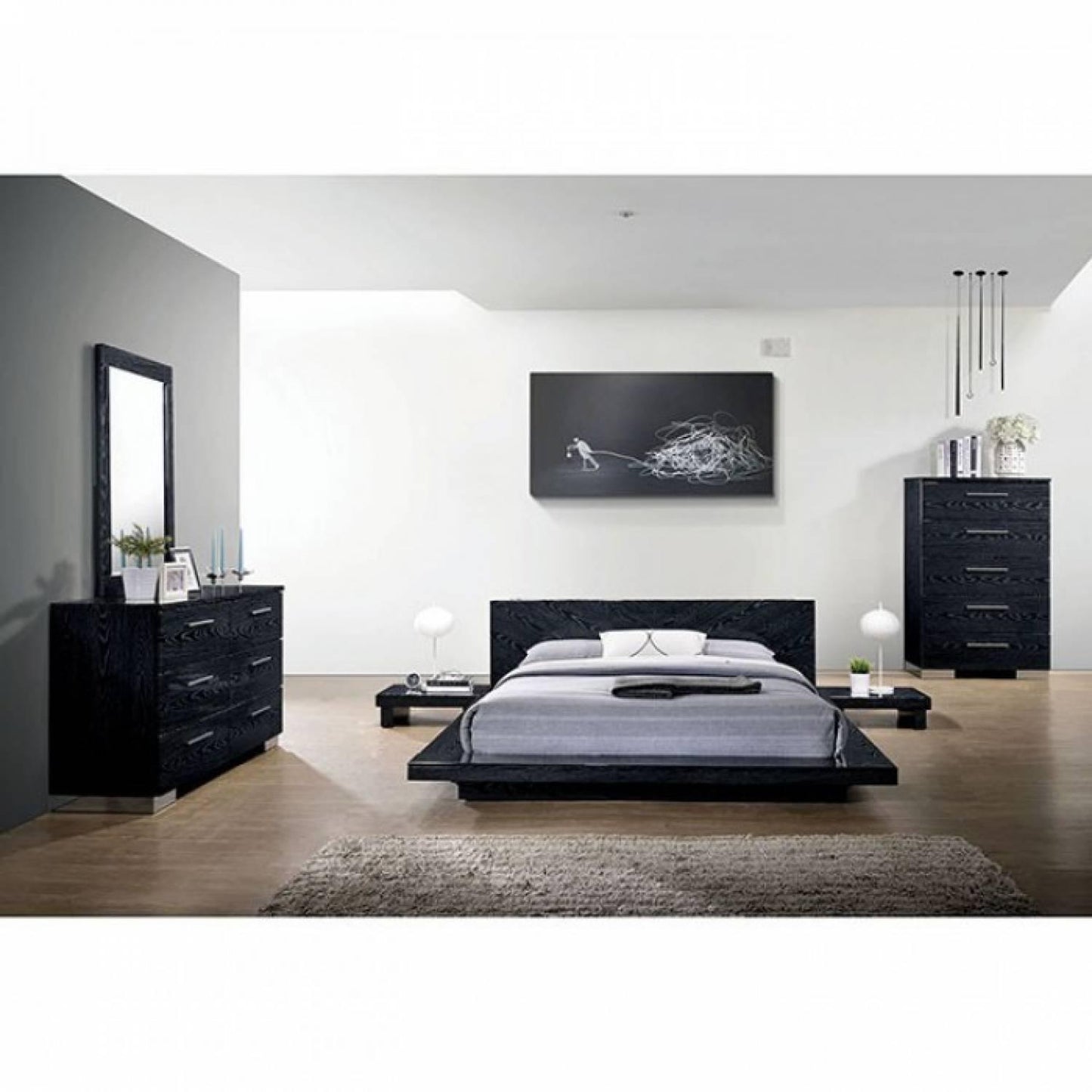 Furniture of America Christie Queen Platform Bed CM7540BK-Q-BED IMAGE 2