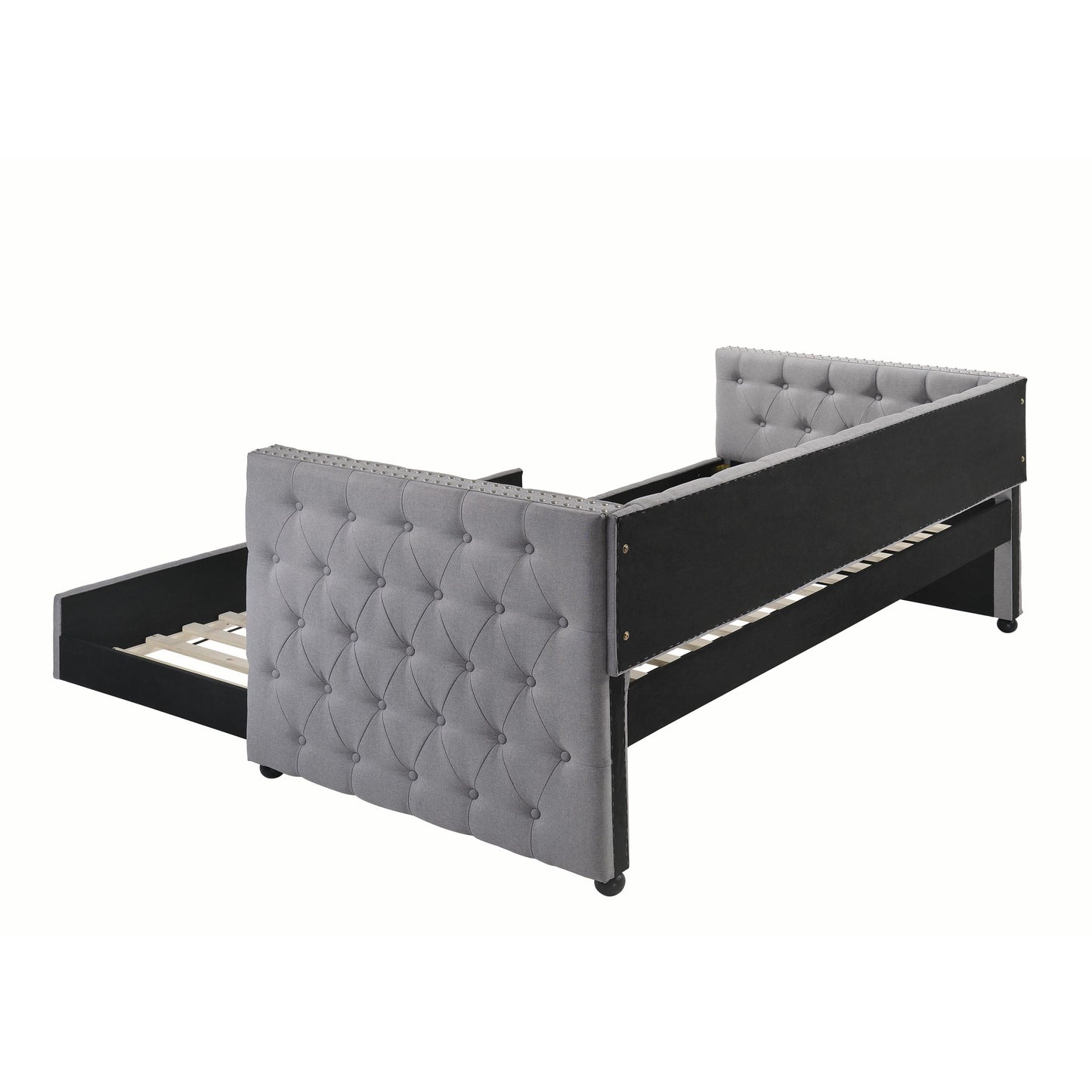 Coaster Furniture Mockern 302161 Upholstered Twin Daybed with Trundle - Grey IMAGE 4
