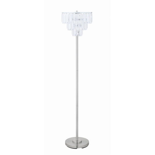 Coaster Furniture Anya 920067 61-inch Hanging Crystal Metal Floor Lamp - Chrome IMAGE 1