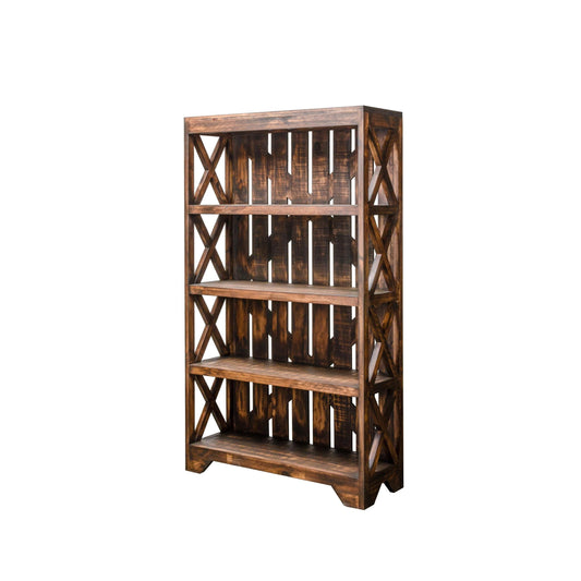 PFC Furniture Industries Bookcases 4-Shelf Lib-150 Bookcase - Antique IMAGE 1