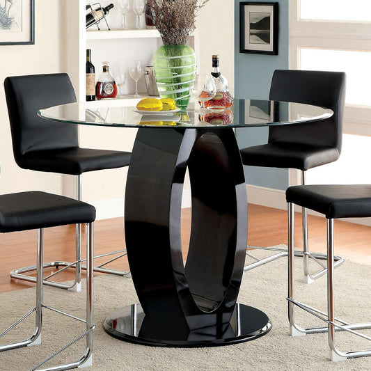 Furniture of America Lodia CM3825BK-RPT Round Counter Height Table IMAGE 1