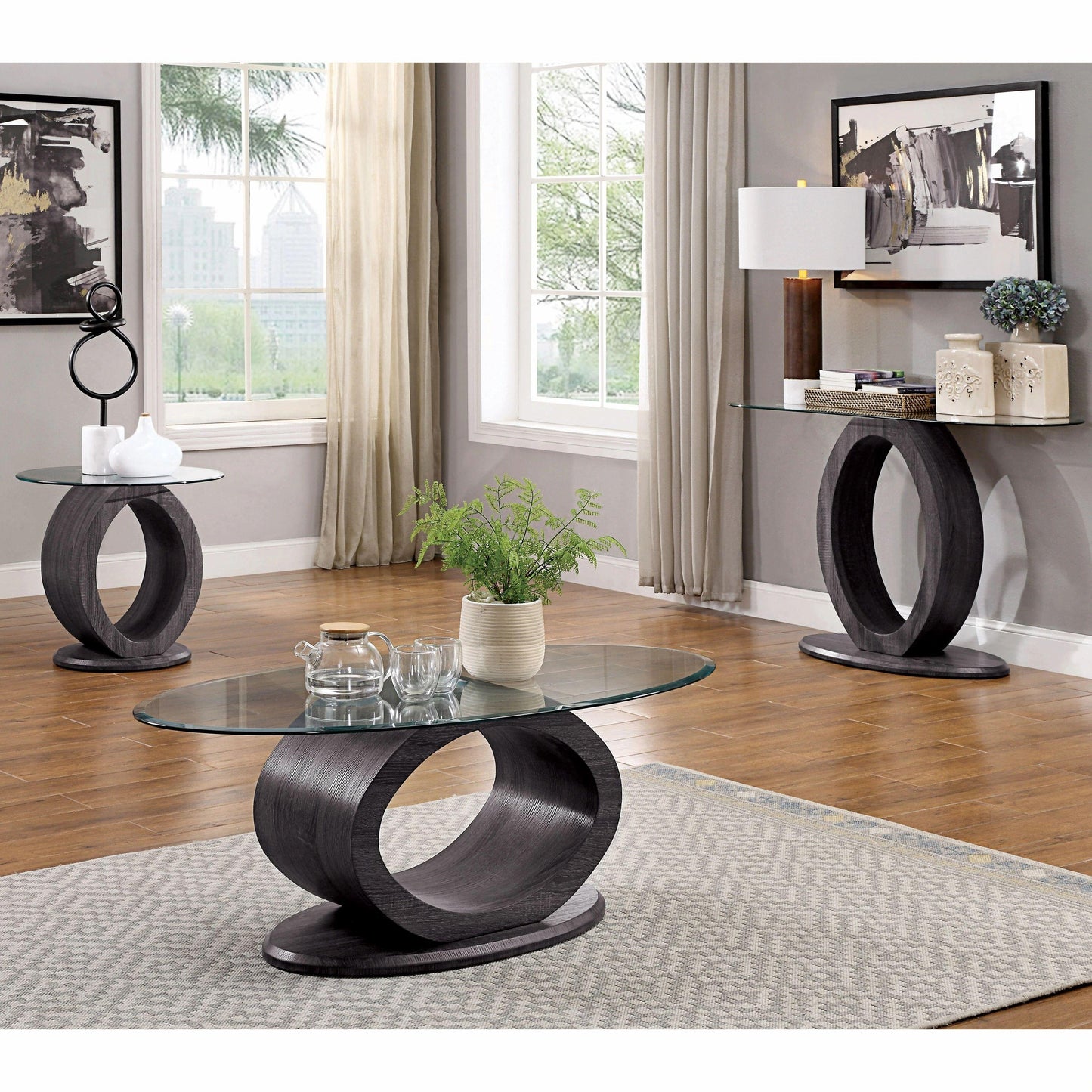 Furniture of America Lodia Sofa Table CM4825GY-S-PK IMAGE 2