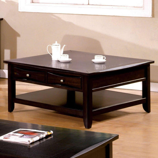 Furniture of America Baldwin Coffee Table CM4265DK-SQ IMAGE 1