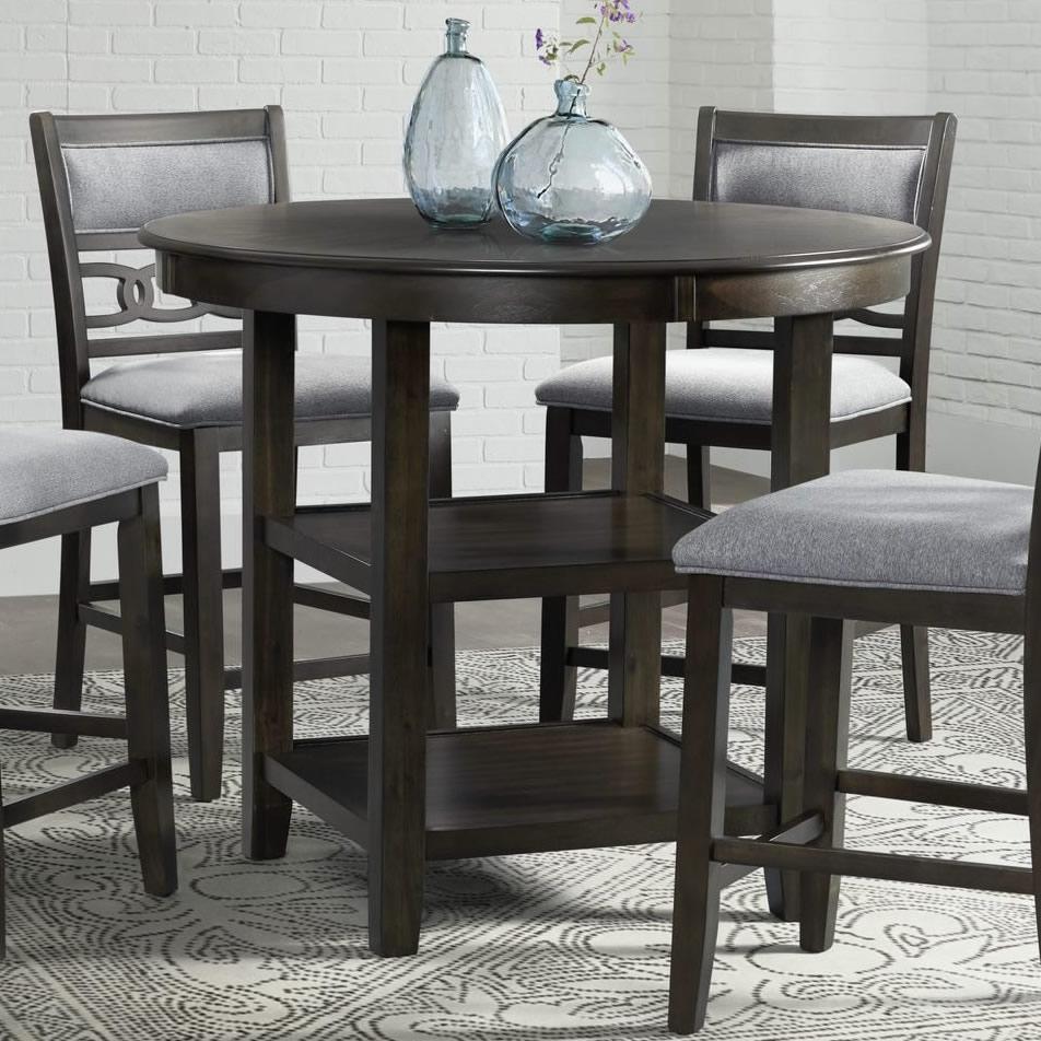 Elements International Amherst DAH550CT Counter Height Dining Table - Dark Brown IMAGE 1