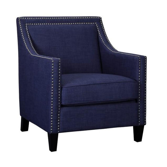 Elements International Erica UER080100CA Chair with Chrome Nails - Heirloom Blue IMAGE 1