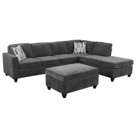 Coaster Furniture Mccord 509347 Upholstered Track Arm Sectional Sofa - Dark Grey IMAGE 1